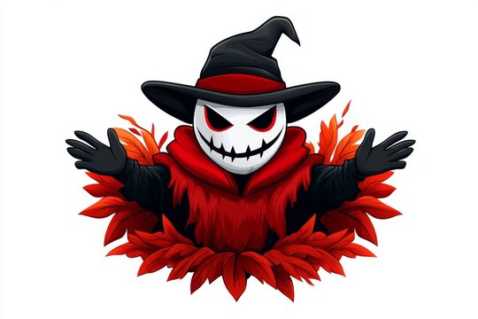 recommend clip art: Minimalist line art of a scarecrow with simple hat and outstretched arms, capturing the classic silhouette and rustic charm of scarecrows, symbolizing simplicity and tradition