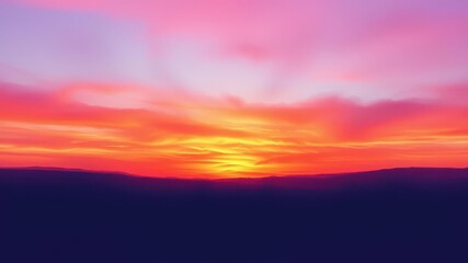 Obraz premium Abstract watercolor background resembling a stunning sunset sky with shades of orange and purple, summer, peaceful