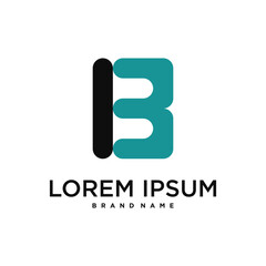 Initial letter B logo, abstract concept design. Premium Vector