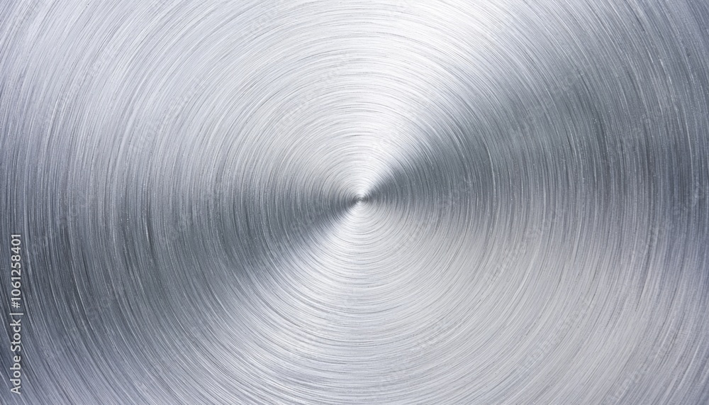 Poster a close-up image of a polished metal surface, exhibiting a circular, reflective pattern with a smoot