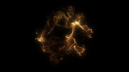 gold spark explosion