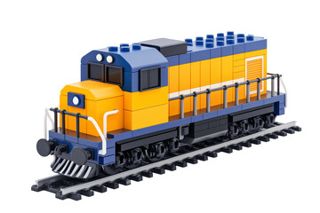Obraz premium Colorful Toy Train Model in Bright Colors