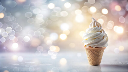 soft white ice cram blurred background