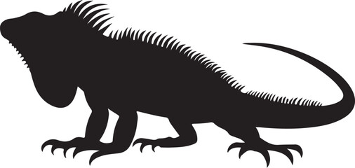Iguana animal silhouette vector illustration