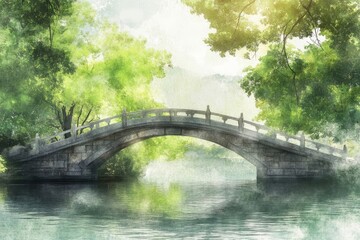 Obraz premium bridge over the river