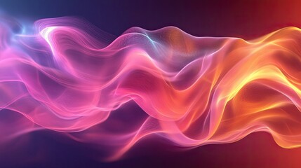 Fototapeta premium abstract background with glowing lines in purple and orange