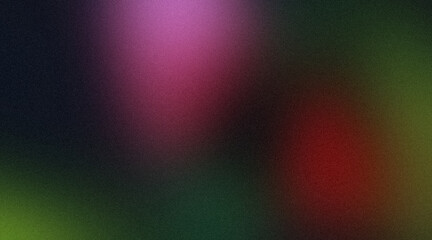 Red pink green grainy gradient background noise texture blurred dark light header backdrop poster banner design.smooth vibrant color flow shaped