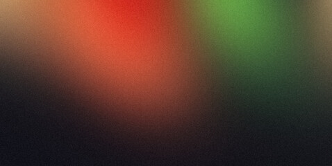 Red orange green grainy gradient background noise texture blurred dark light header backdrop poster banner design.smooth vibrant color flow shaped