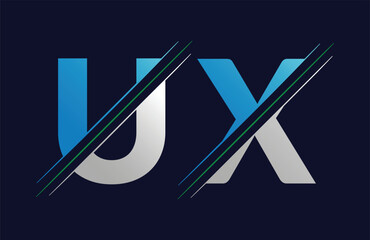 Unique UX letter logo Icon vector template.