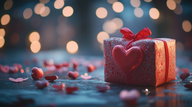 reative valentine gift packaging or christmas gift box celebratory and thematic