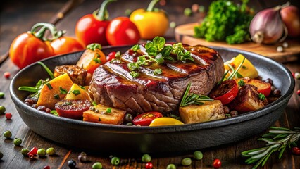 Black 19-Inch Server Generative AI Food Photography, Delicious Server Dishes