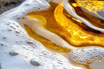 Obraz premium Golden Liquid Flowing