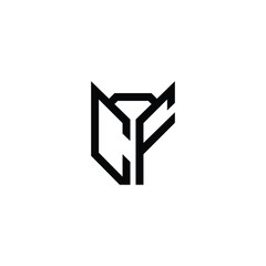 CF monogram logo design letter text name symbol monochrome logotype alphabet character simple logo