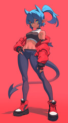 Obraz premium Cute devil fairy