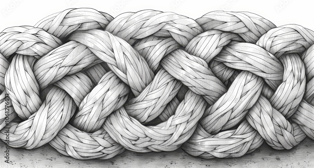 Poster detailed looks at a beautifully crafted braid, demonstrating the skill involved in weaving. the stru