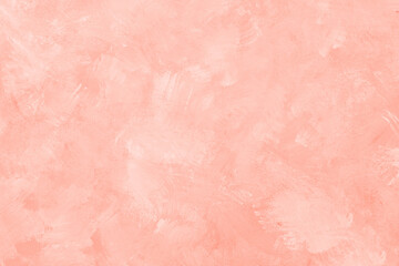 Painted soft pink apricot grungy background or texture, plaster, part of the wall, abstract wallpaper for design