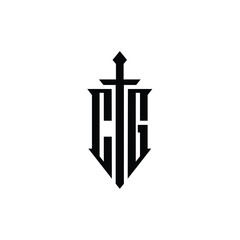 CG monogram logo design letter text name symbol monochrome logotype alphabet character simple logo