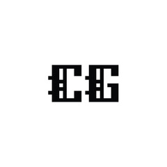 CG monogram logo design letter text name symbol monochrome logotype alphabet character simple logo