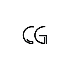 CG monogram logo design letter text name symbol monochrome logotype alphabet character simple logo