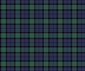 Plaid fabric pattern, blue, green, black, yellow, seamless modern luxury for textiles, and for designing clothes, skirts, pants or decorative fabrics. Vector illustration.