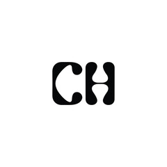 CH monogram logo design letter text name symbol monochrome logotype alphabet character simple logo