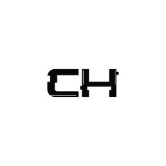CH monogram logo design letter text name symbol monochrome logotype alphabet character simple logo