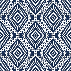 Ikat seamless pattern, geometric design, motif ethnic handmade, Ikat ethnic tribal, boho colors seamless wallpaper. Ethnic Ikat abstract background art,