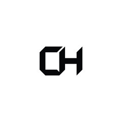 CH monogram logo design letter text name symbol monochrome logotype alphabet character simple logo