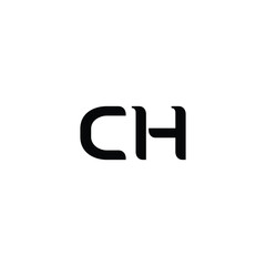 CH monogram logo design letter text name symbol monochrome logotype alphabet character simple logo