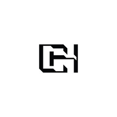 Obraz premium CH monogram logo design letter text name symbol monochrome logotype alphabet character simple logo