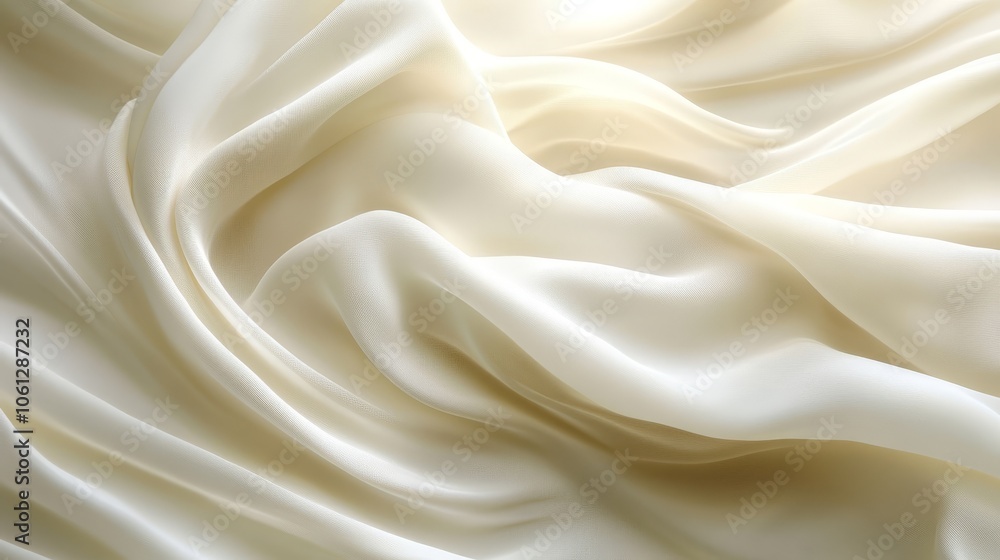 Poster smooth, flowing white lines and curves on a light background create an elegant composition that conv