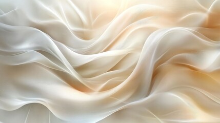 Obraz premium Smooth, flowing white lines and curves on a light background create an elegant composition that conveys movement and grace, perfect for design projects requiring a touch of sophistication and fluidity