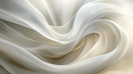Obraz premium Smooth, flowing white lines and curves on a light background create an elegant composition that conveys movement and grace, perfect for design projects requiring a touch of sophistication and fluidity