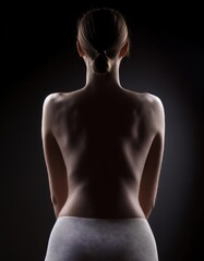 Silhouette of a Woman Surrounded by Darkness