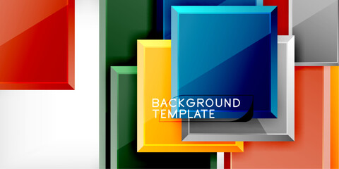 Square shape color abstract geometry. Vector Illustration For Wallpaper, Banner, Background, Card, Book Illustration, landing page