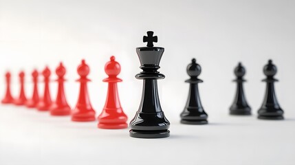 Fototapeta premium Strategically plan your chess moves for victory