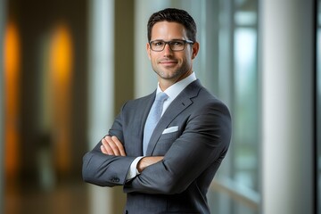 Fototapeta premium Professional man showcases confidence