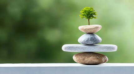 Balance nature with rock stacking art