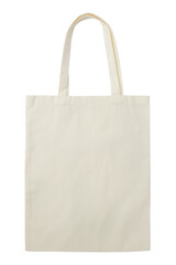 Tote bag canvas fabric cloth shopping sack mockup blank template isolated on white background.