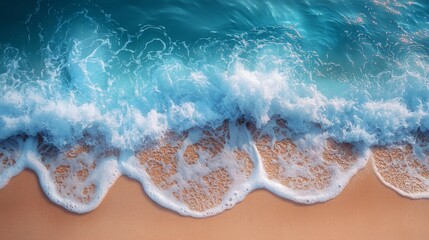 Obraz premium Blue waves on the beach