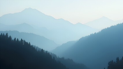 misty mountain landscape