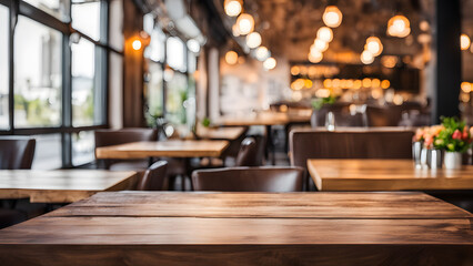 Fototapeta premium A restaurant with tables and chairs