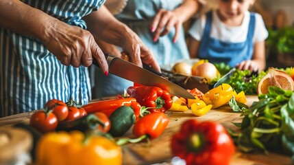 Preparing a Healthy Meal in a Cozy Kitchen