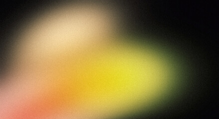 Noise texture grainy background, green orange black abstract glowing vibrant color gradient shape, dark retro banner poster header backdrop design