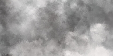 Abstract white and gray isolated cloud cumulus clouds. Gray aquarelle painted realistic fog or mist smoky textured canvas design. White and ash messy wall stucco texture background.	
