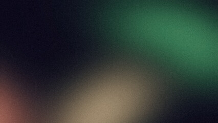 Noise texture grainy background, red orange green black abstract glowing vibrant color gradient shape, dark retro banner poster header backdrop design
