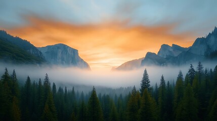 Obraz premium Explore breathtaking mountain landscapes under a vibrant sunrise sky