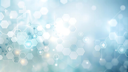 with blurred medical element wave abstract background