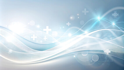 with blurred medical element wave abstract background