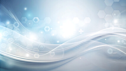 with blurred medical element wave abstract background